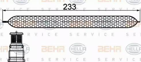 BEHR HELLA Service 8FT 351 200-251 - Осушувач, кондиціонер autocars.com.ua