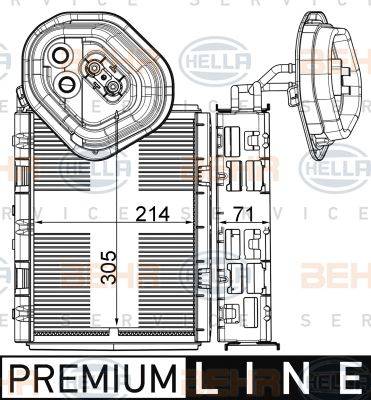 BEHR HELLA Service 8FV 351 003-591 - Випарник, кондиціонер autocars.com.ua