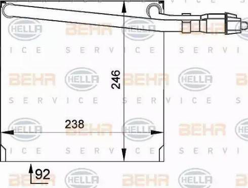 BEHR HELLA Service 8FV 351 210-041 - Випарник, кондиціонер autocars.com.ua