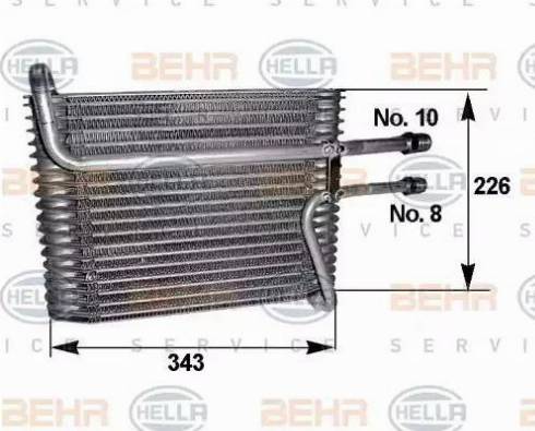 BEHR HELLA Service 8FV 351 210-061 - Випарник, кондиціонер autocars.com.ua