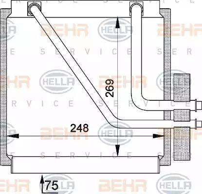 BEHR HELLA Service 8FV 351 210-141 - Випарник, кондиціонер autocars.com.ua