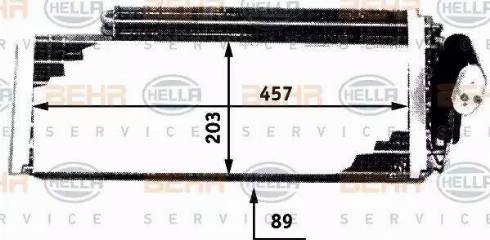 BEHR HELLA Service 8FV 351 210-151 - Випарник, кондиціонер autocars.com.ua