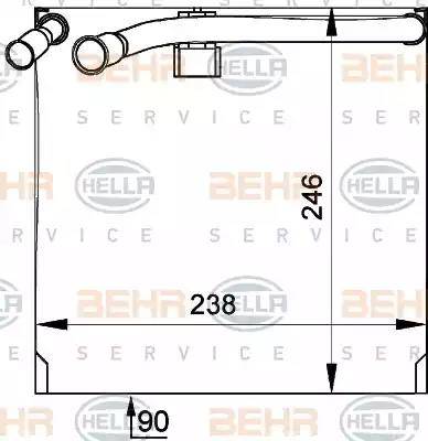 BEHR HELLA Service 8FV 351 210-321 - Випарник, кондиціонер autocars.com.ua