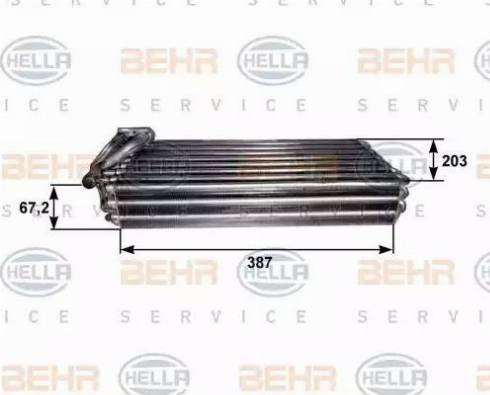 BEHR HELLA Service 8FV 351 211-101 - Випарник, кондиціонер autocars.com.ua