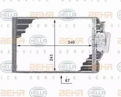 BEHR HELLA Service 8FV 351 211-181 - Випарник, кондиціонер autocars.com.ua