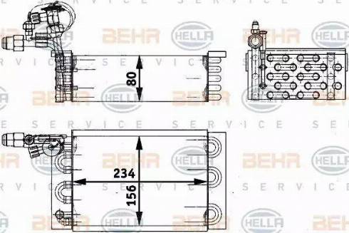 BEHR HELLA Service 8FV 351 211-411 - Випарник, кондиціонер autocars.com.ua