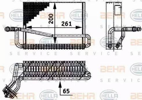 BEHR HELLA Service 8FV 351 211-551 - Випарник, кондиціонер autocars.com.ua