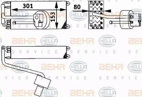 BEHR HELLA Service 8FV 351 211-601 - Випарник, кондиціонер autocars.com.ua