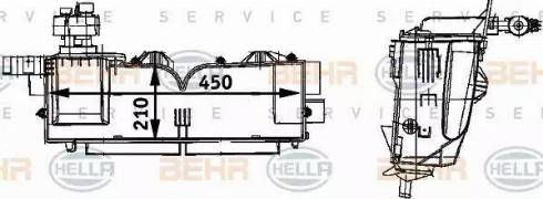 BEHR HELLA Service 8FV 351 211-681 - Испаритель, кондиционер autodnr.net