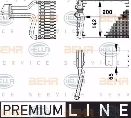 BEHR HELLA Service 8FV 351 211-751 - Випарник, кондиціонер autocars.com.ua