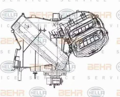 BEHR HELLA Service 8FV 351 330-001 - Випарник, кондиціонер autocars.com.ua