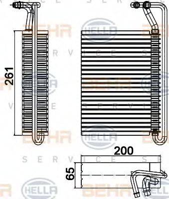 BEHR HELLA Service 8FV 351 330-504 - Випарник, кондиціонер autocars.com.ua