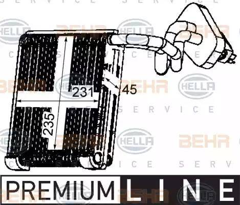 BEHR HELLA Service 8FV 351 331-221 - Випарник, кондиціонер autocars.com.ua