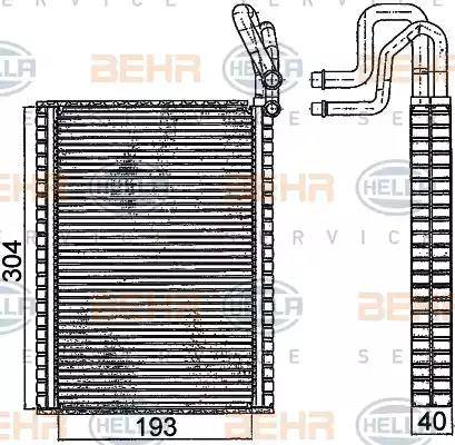 BEHR HELLA Service 8FV 351 331-291 - Випарник, кондиціонер autocars.com.ua