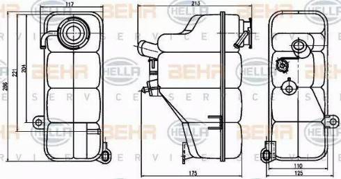 BEHR HELLA Service 8MA 376 755-191 - Компенсаційний бак, охолоджуюча рідина autocars.com.ua