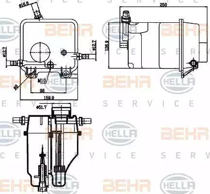 BEHR HELLA Service 8MA 376 755-211 - Компенсаційний бак, охолоджуюча рідина autocars.com.ua