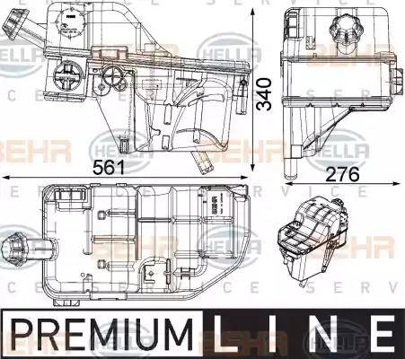 BEHR HELLA Service 8MA 376 756-721 - Компенсаційний бак, охолоджуюча рідина autocars.com.ua