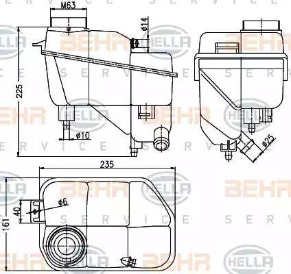 BEHR HELLA Service 8MA 376 789-701 - Компенсаційний бак, охолоджуюча рідина autocars.com.ua