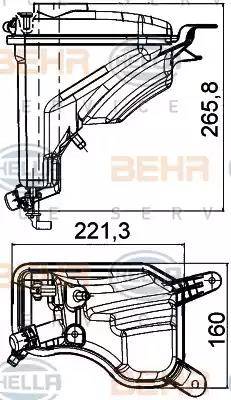 BEHR HELLA Service 8MA 376 789-751 - Компенсаційний бак, охолоджуюча рідина autocars.com.ua