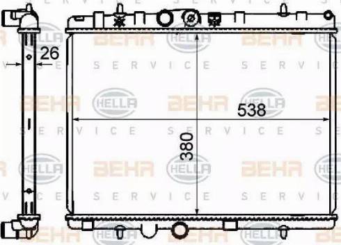 BEHR HELLA Service 8MK 376 700-234 - Радиатор, охлаждение двигателя autodnr.net