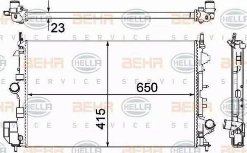 BEHR HELLA Service 8MK 376 700-261 - Радіатор, охолодження двигуна autocars.com.ua