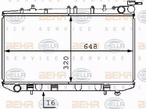 BEHR HELLA Service 8MK 376 704-701 - Радіатор, охолодження двигуна autocars.com.ua