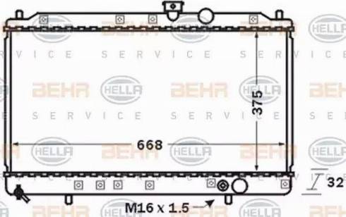 BEHR HELLA Service 8MK 376 704-711 - Радіатор, охолодження двигуна autocars.com.ua