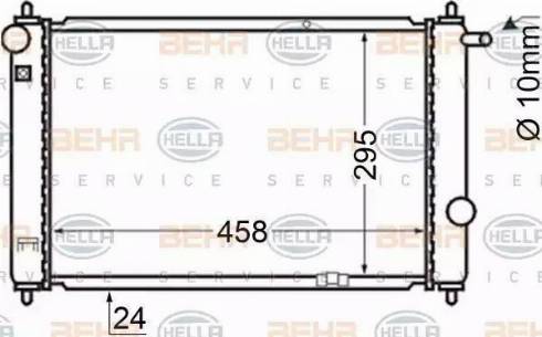 BEHR HELLA Service 8MK 376 704-761 - Радіатор, охолодження двигуна autocars.com.ua