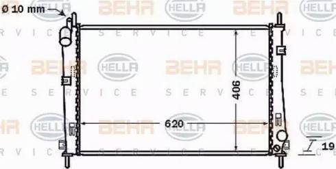 BEHR HELLA Service 8MK 376 705-551 - Радіатор, охолодження двигуна autocars.com.ua