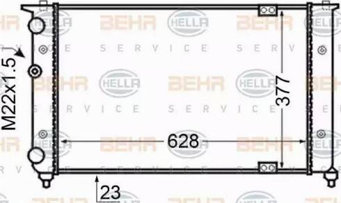 BEHR HELLA Service 8MK 376 705-561 - Радіатор, охолодження двигуна autocars.com.ua