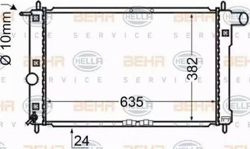 BEHR HELLA Service 8MK 376 705-671 - Радіатор, охолодження двигуна autocars.com.ua