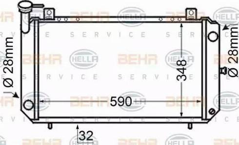 BEHR HELLA Service 8MK 376 705-681 - Радіатор, охолодження двигуна autocars.com.ua