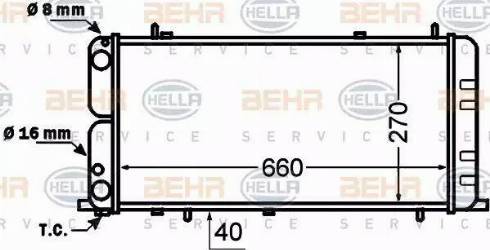 BEHR HELLA Service 8MK 376 705-731 - Радиатор, охлаждение двигателя autodnr.net