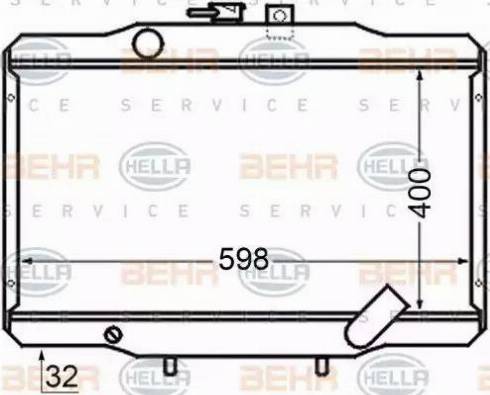 BEHR HELLA Service 8MK 376 705-741 - Радіатор, охолодження двигуна autocars.com.ua