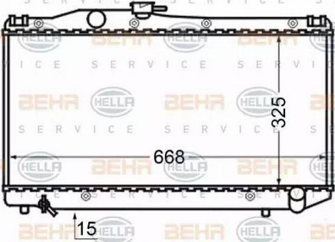 BEHR HELLA Service 8MK 376 705-751 - Радіатор, охолодження двигуна autocars.com.ua