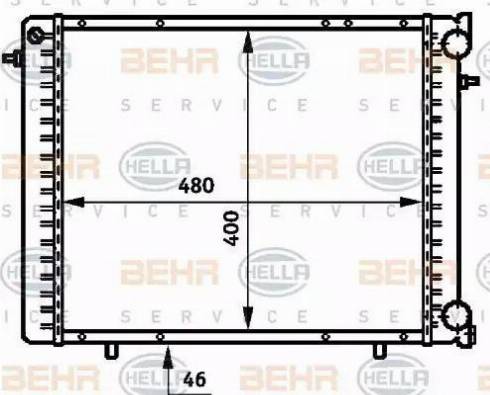 BEHR HELLA Service 8MK 376 706-211 - Радиатор, охлаждение двигателя autodnr.net