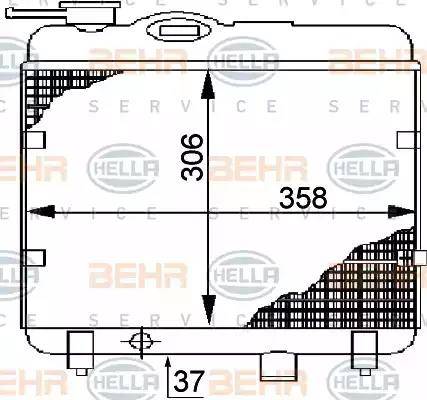 BEHR HELLA Service 8MK 376 706-301 - Радіатор, охолодження двигуна autocars.com.ua