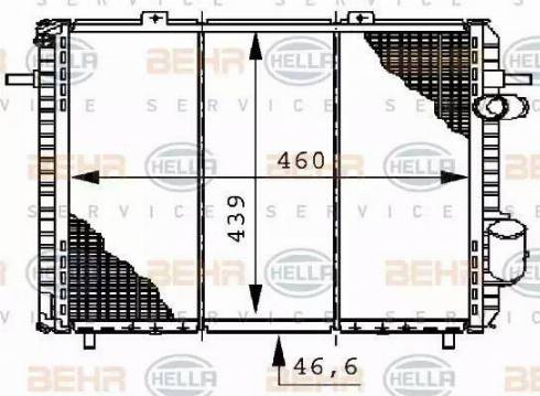 BEHR HELLA Service 8MK 376 706-404 - Радіатор, охолодження двигуна autocars.com.ua