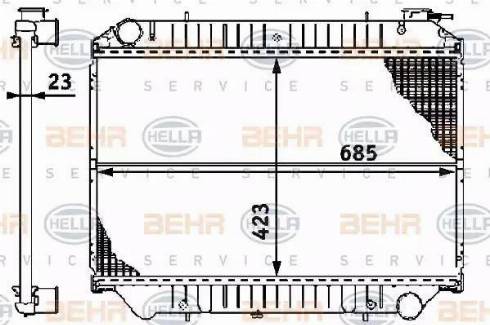 BEHR HELLA Service 8MK 376 706-451 - Радіатор, охолодження двигуна autocars.com.ua