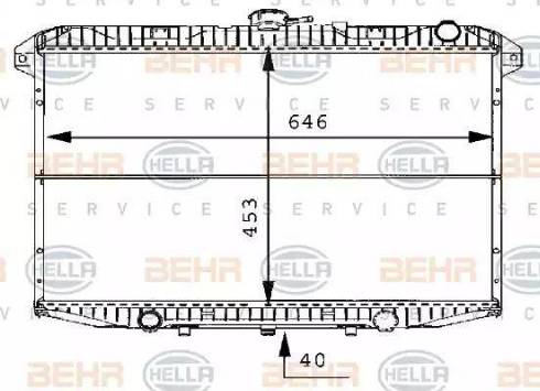 BEHR HELLA Service 8MK 376 706-491 - Радіатор, охолодження двигуна autocars.com.ua