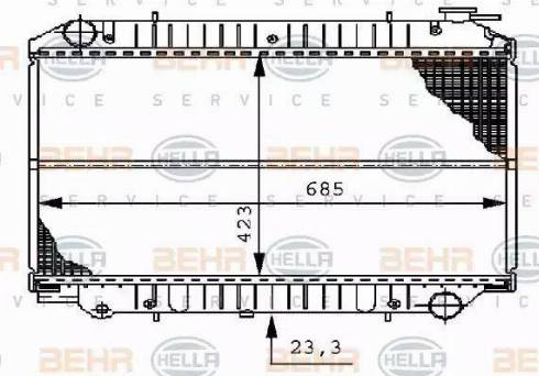 BEHR HELLA Service 8MK 376 706-521 - Радіатор, охолодження двигуна autocars.com.ua