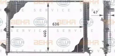 BEHR HELLA Service 8MK 376 706-561 - Радіатор, охолодження двигуна autocars.com.ua