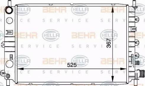 BEHR HELLA Service 8MK 376 706-651 - Радіатор, охолодження двигуна autocars.com.ua