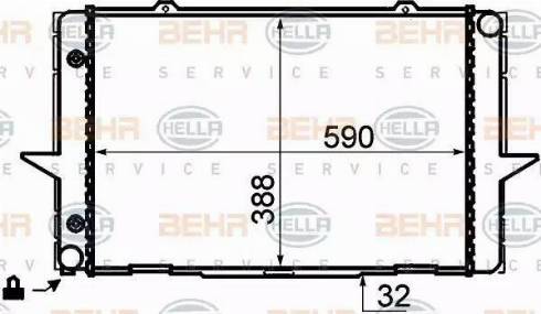 BEHR HELLA Service 8MK 376 706-741 - Радіатор, охолодження двигуна autocars.com.ua