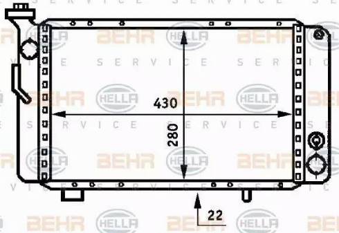 BEHR HELLA Service 8MK 376 707-131 - Радіатор, охолодження двигуна autocars.com.ua