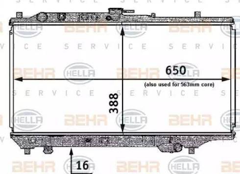 BEHR HELLA Service 8MK 376 707-411 - Радіатор, охолодження двигуна autocars.com.ua