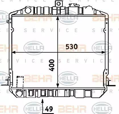 BEHR HELLA Service 8MK 376 707-441 - Радіатор, охолодження двигуна autocars.com.ua