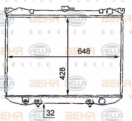 BEHR HELLA Service 8MK 376 707-751 - Радіатор, охолодження двигуна autocars.com.ua