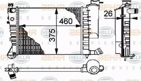 BEHR HELLA Service 8MK 376 710-251 - Радіатор, охолодження двигуна autocars.com.ua