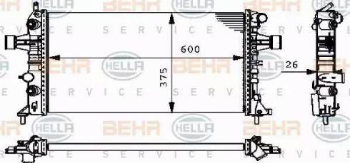 BEHR HELLA Service 8MK 376 710-324 - Радиатор, охлаждение двигателя autodnr.net
